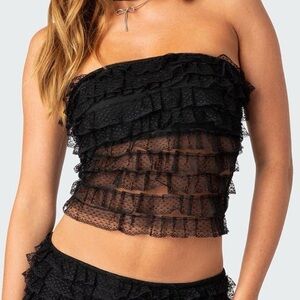 Edikted Ruffle Tube Top